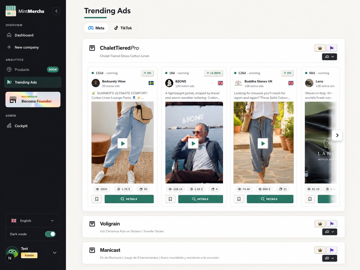 MintMerchs Trend-Ads und kreative Empfehlungen
